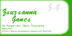 zsuzsanna gancs business card