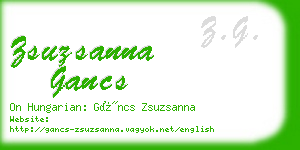 zsuzsanna gancs business card